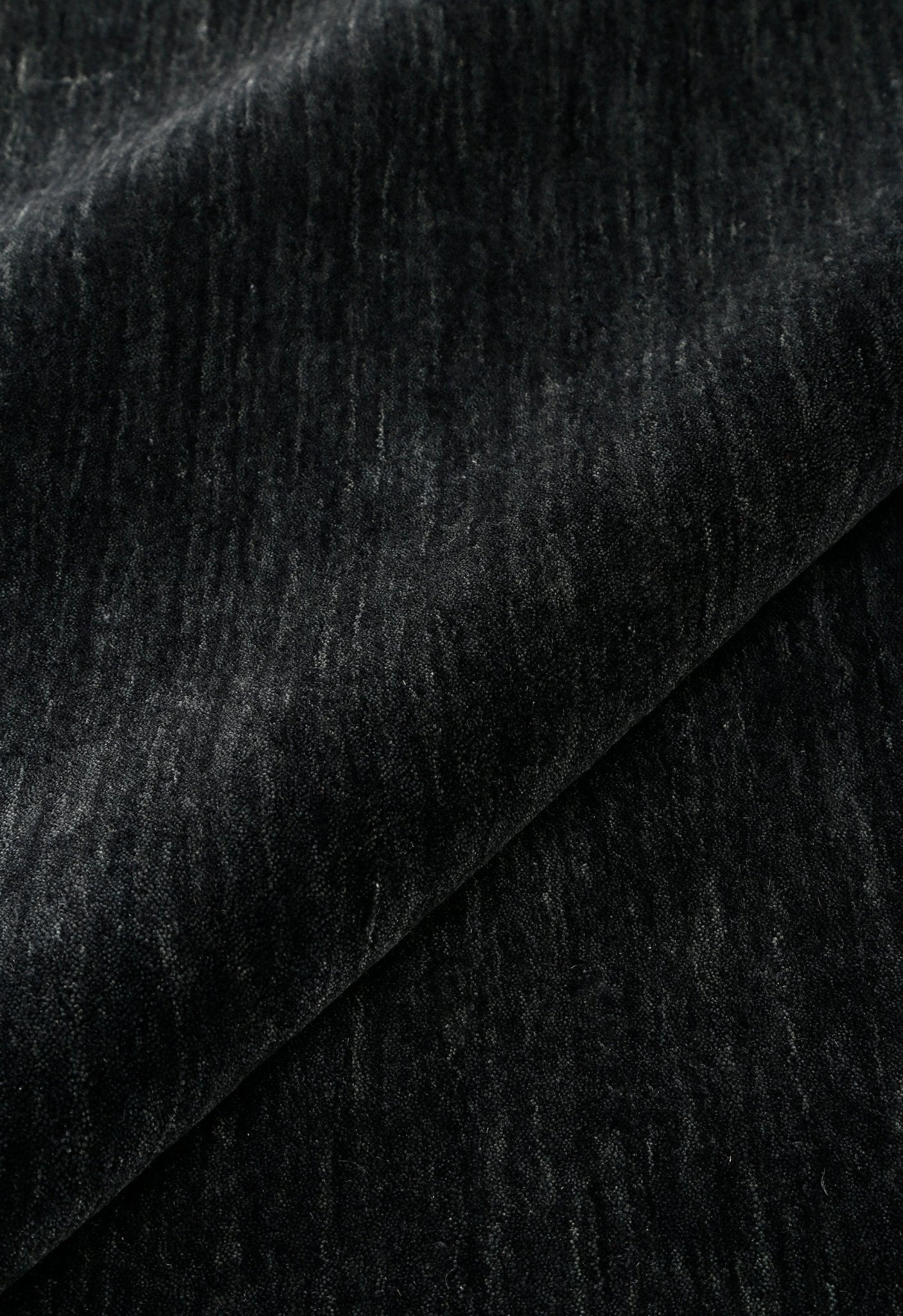 Terrain Hand Loomed Modern Charcoal Solid Design Wool Area Rug