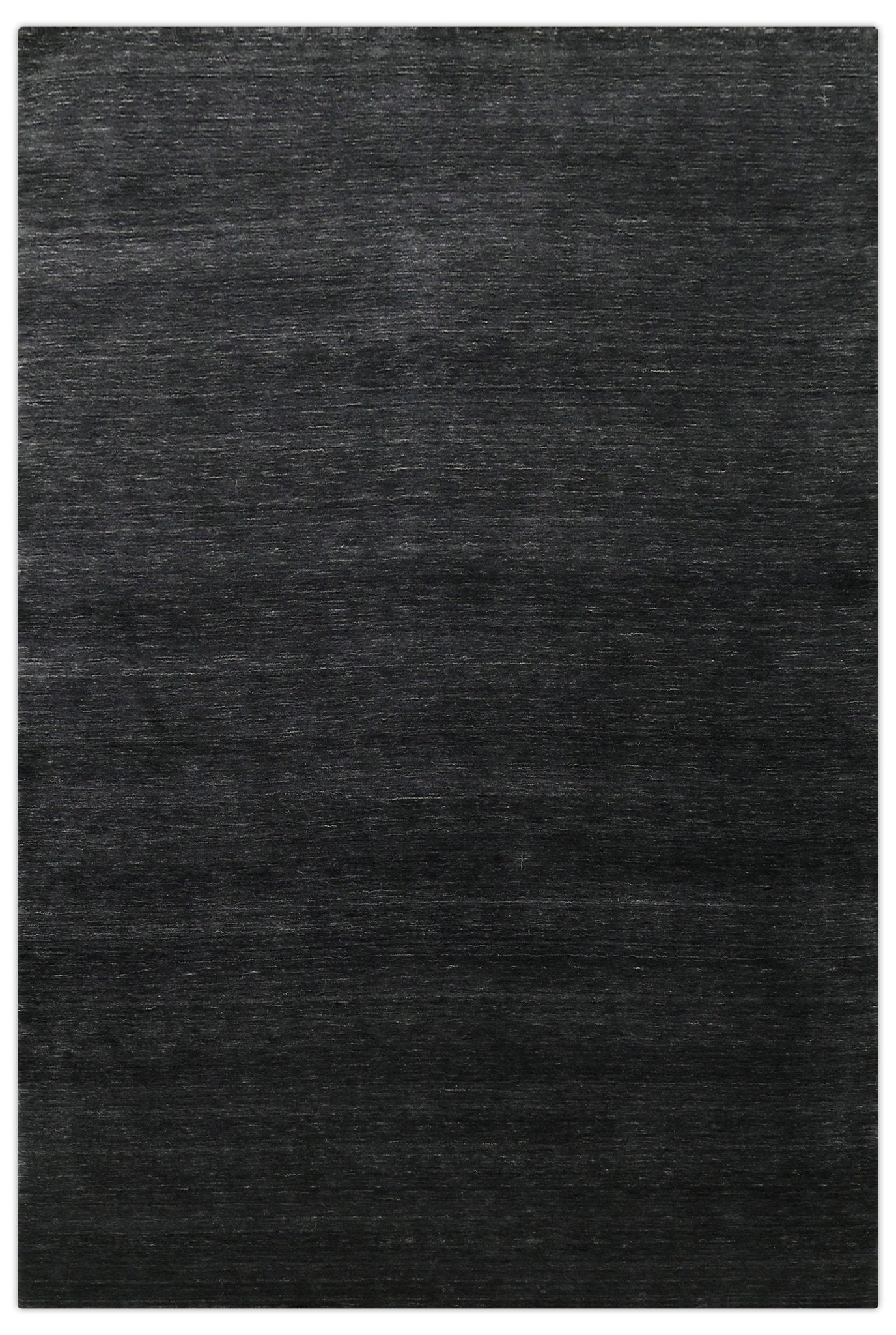 Terrain Hand Loomed Modern Charcoal Solid Design Wool Area Rug