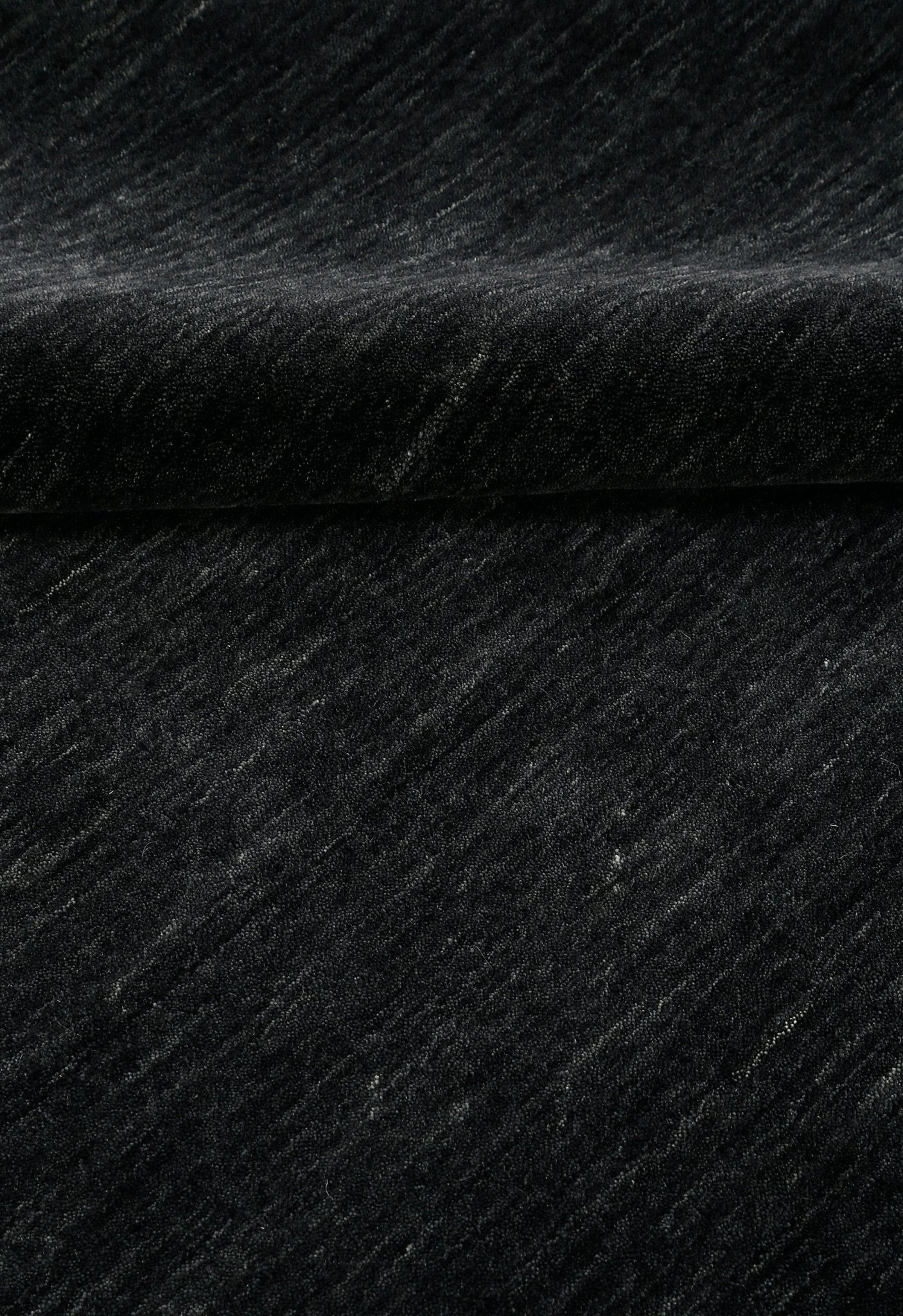 Terrain Hand Loomed Modern Charcoal Solid Design Wool Area Rug