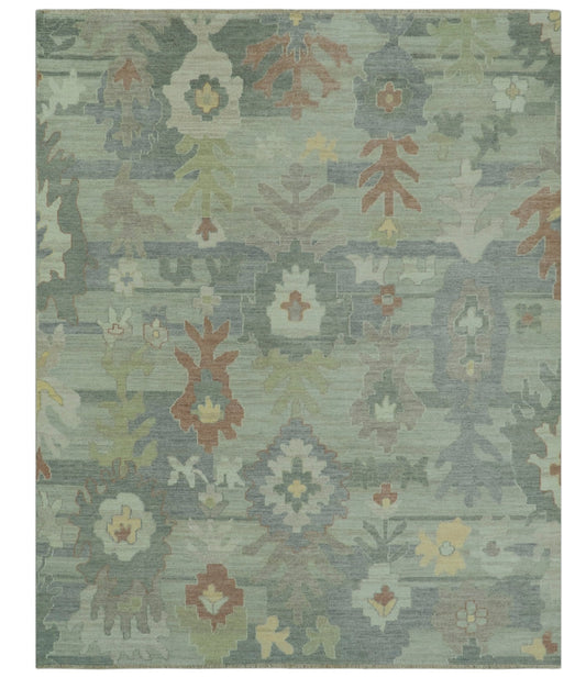 Tulu Distressed Modern Ikat Design Hand Knotted Custom Made wool rug