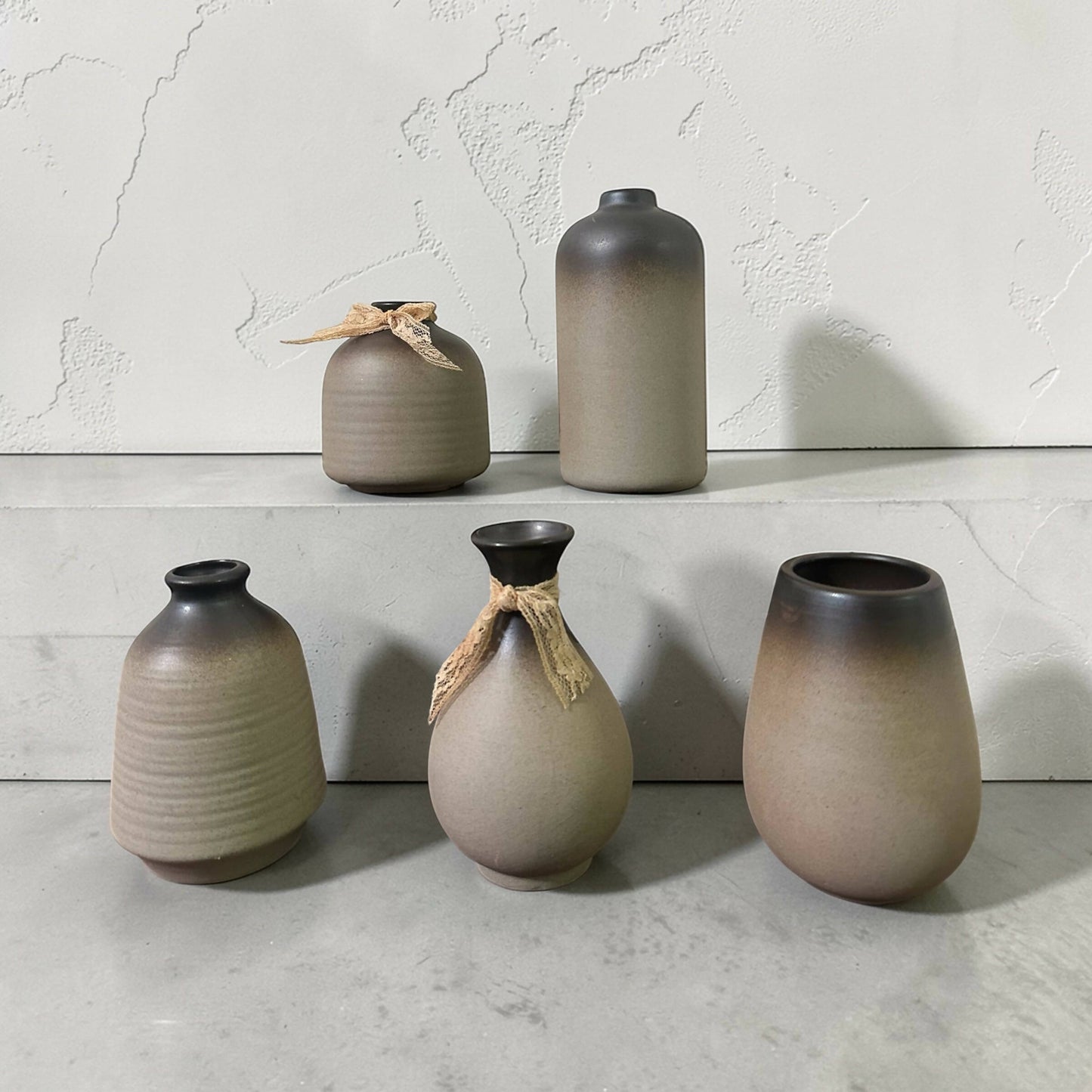 Rustic Bud Vase Set of 5