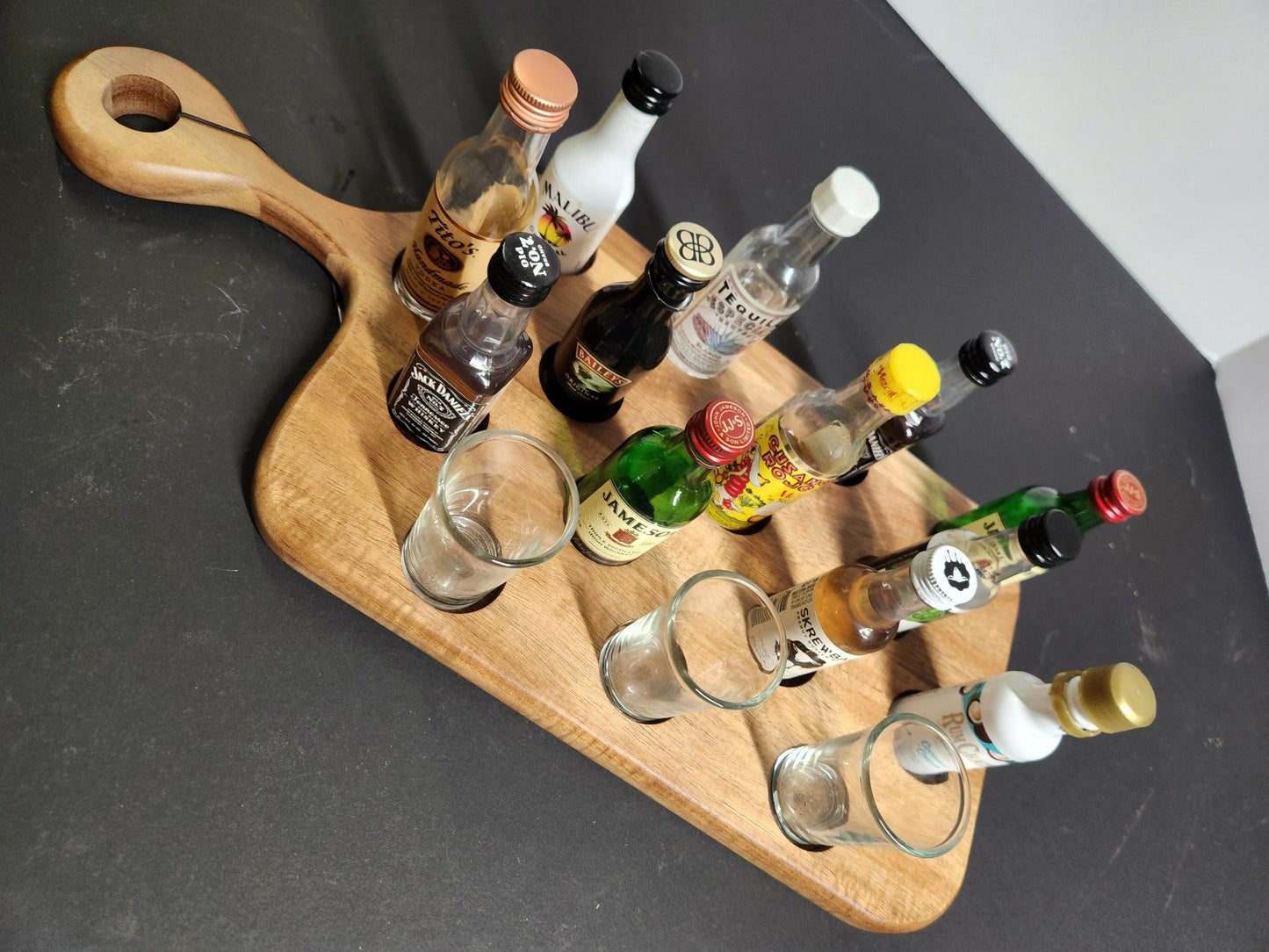 Acacia wood Char-shooterie board 12