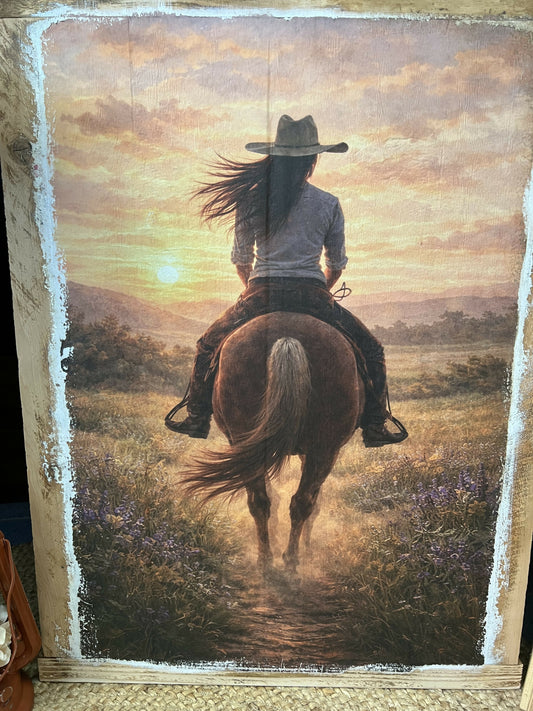 Cowgirl sunset