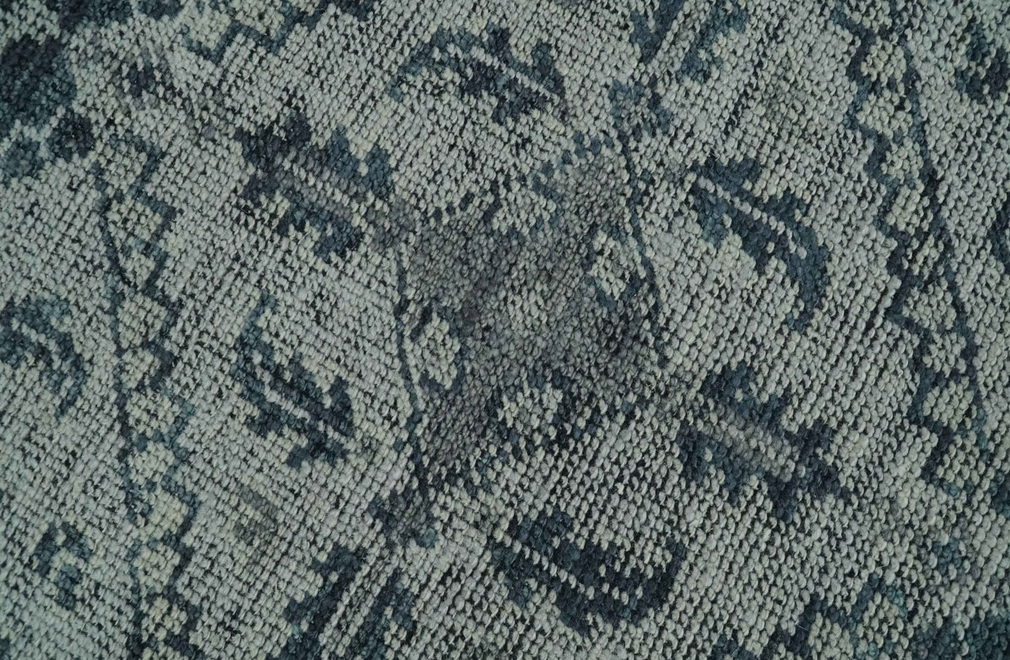 Vintage Style Distressed Traditional Hand Knotted Serapi Silver and Gray Multi Size Area Rug