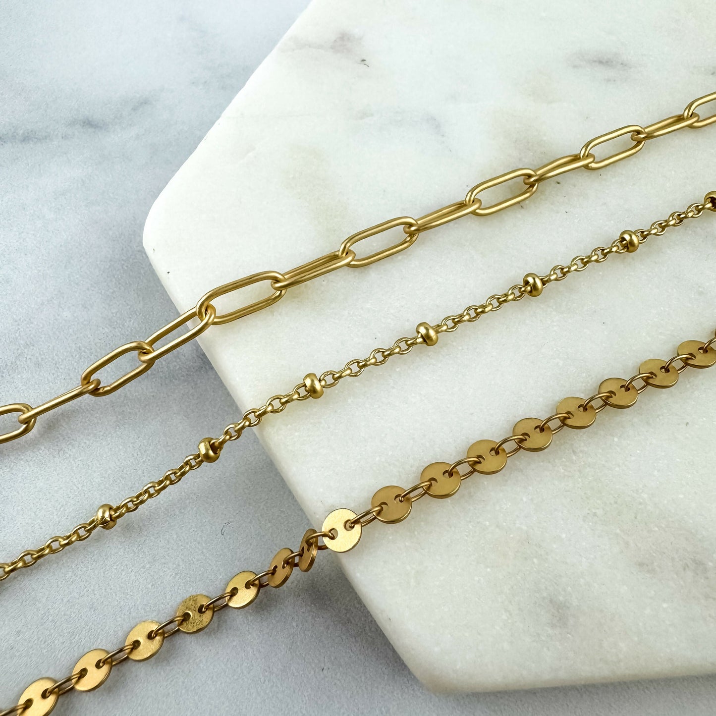 Gold Layering Chain Necklace