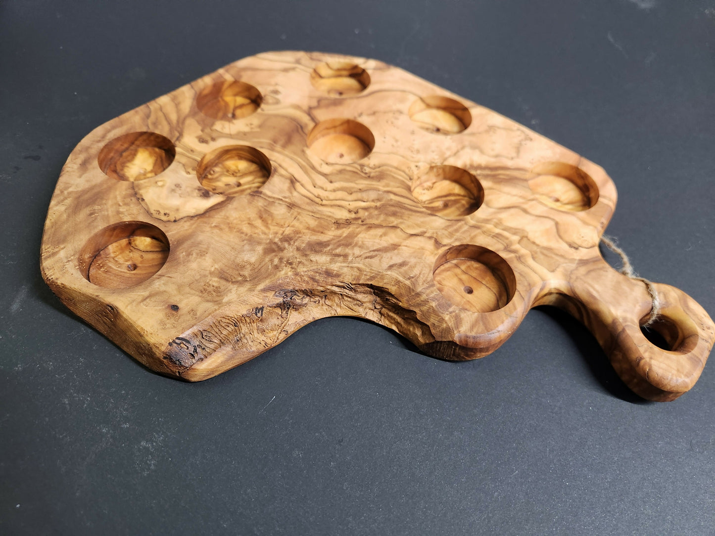 Olive wood Char-shooterie board 4