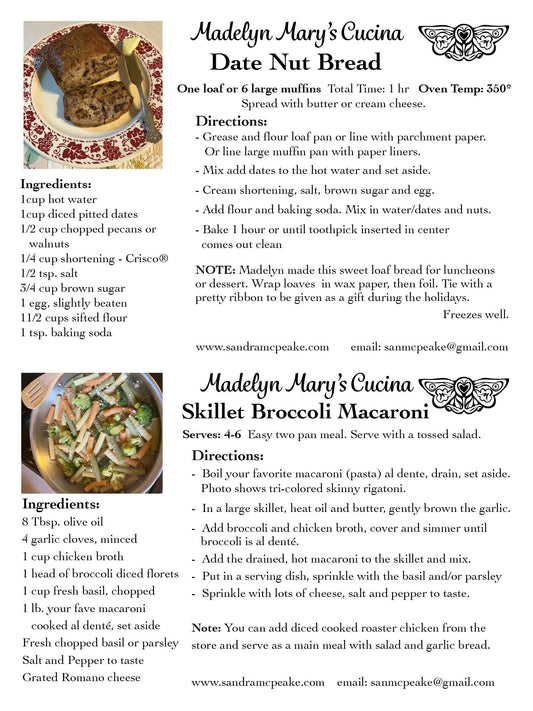 MMC date recipe cards