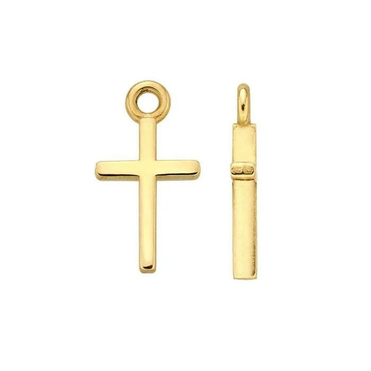 14K Cross Charm w/14K Link Lock