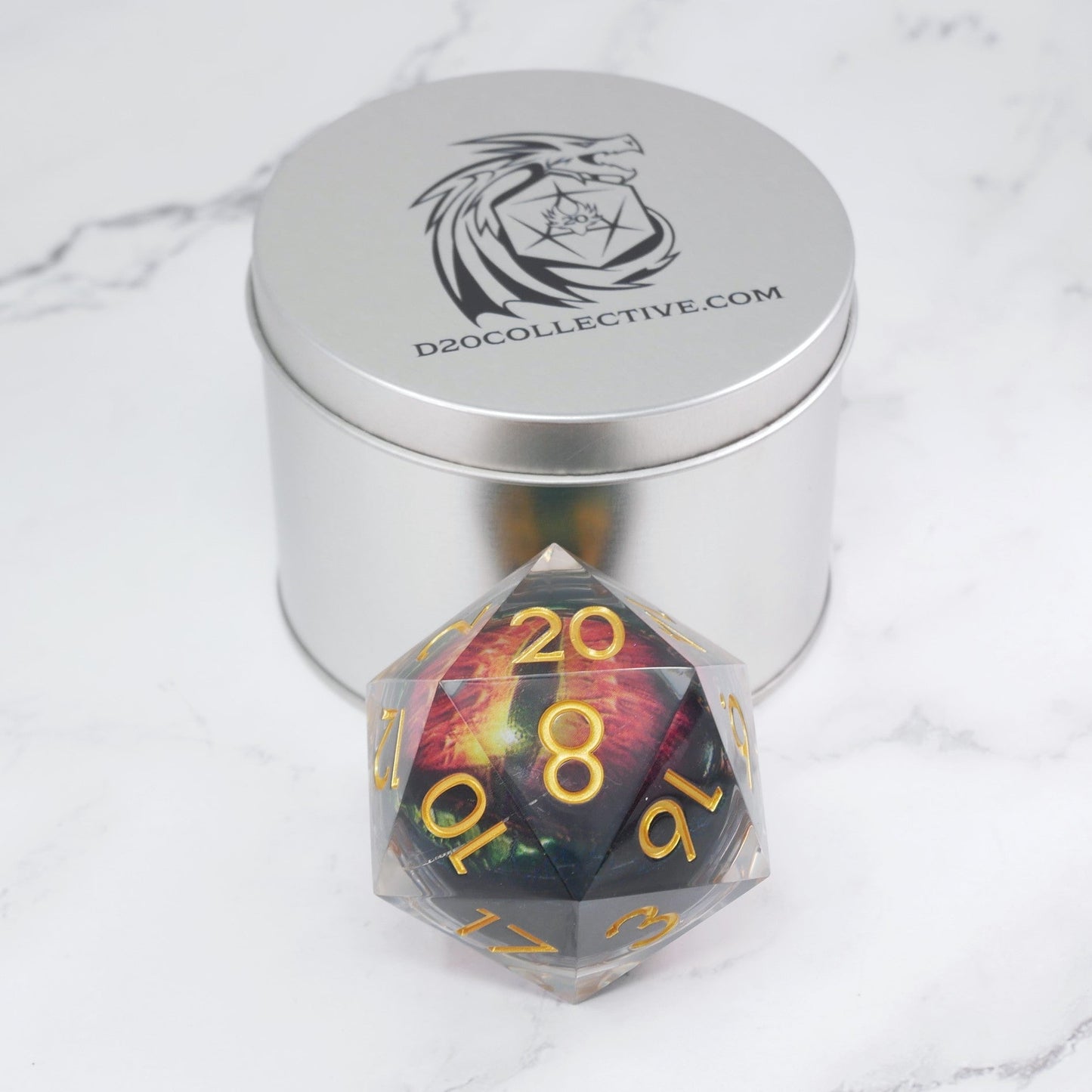 Xanathar's Eye | Giant D20 Moving Eye DnD Dice | Acrylic RPG Gaming Dice