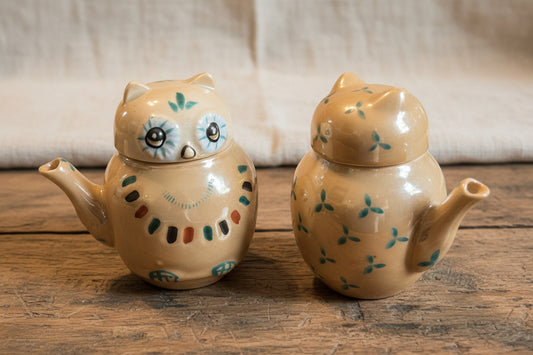 Small Owl Teapots - two