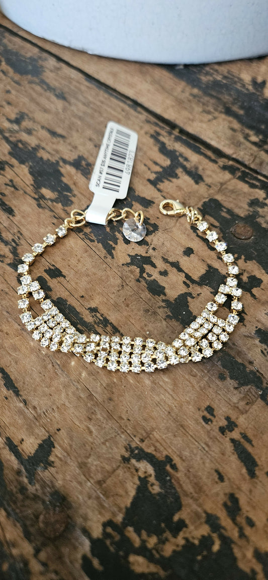 Anytime Crystals Double Twist Vintage- Inspired Bracelet