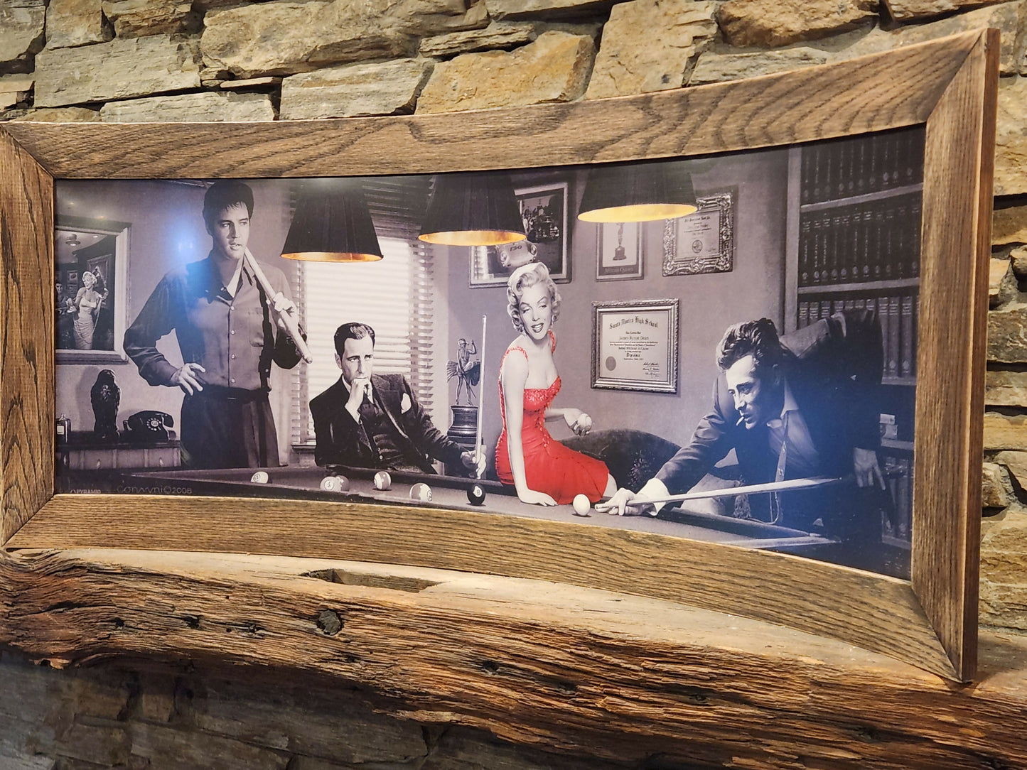 Curved Frame print of Marilyn Monroe