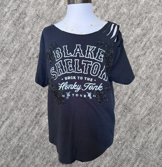 Blake Shelton Upcycled T-Shirt, Large