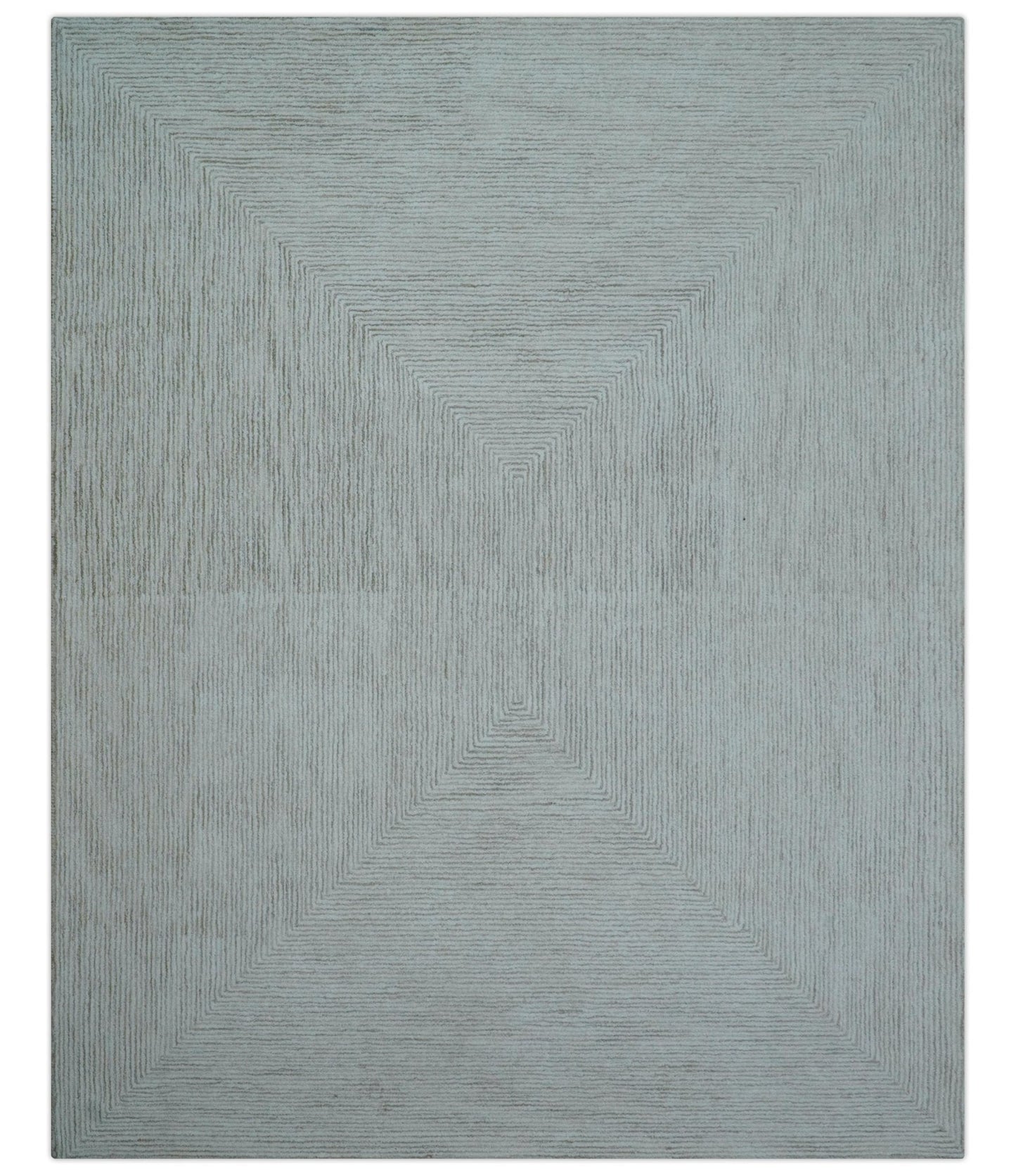 Zoha Custom Made Modern Style White And Beige Wool Rug