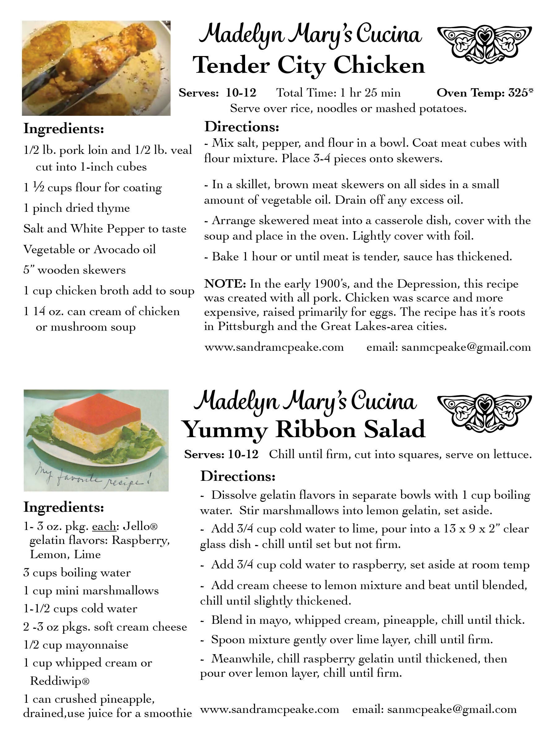 MMC color recipe cards