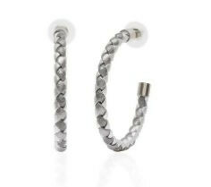 silver pewter braided hoop